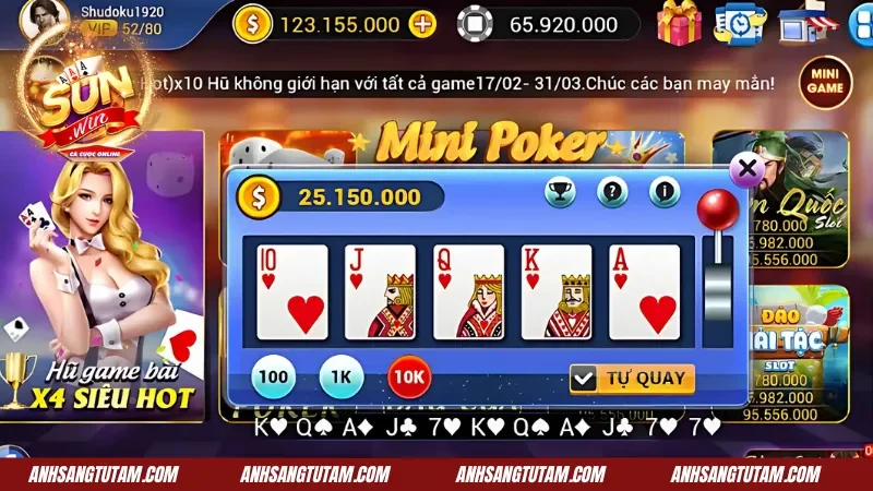 Cách thức chơi Mini Poker đổi thưởng mới nhất