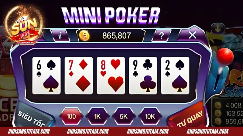 Những tính năng thú vị trong Mini Poker